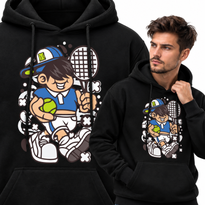 BLUZA Z KAPTUREM  ANIMOWANA  TENNIS KID